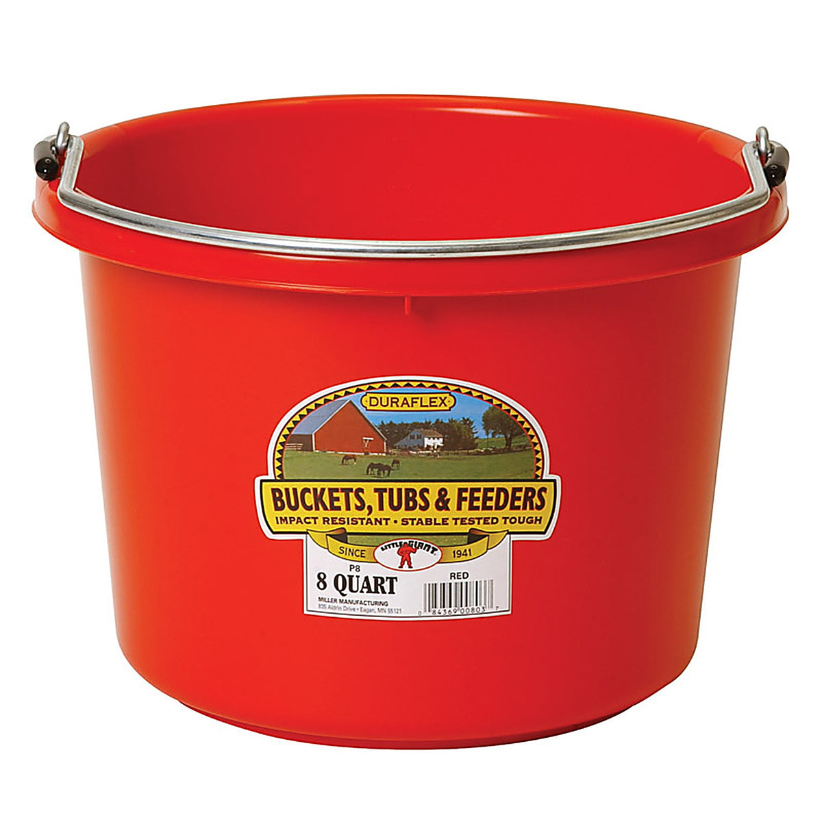 Miller P8RED6 8 qt Bucket Red