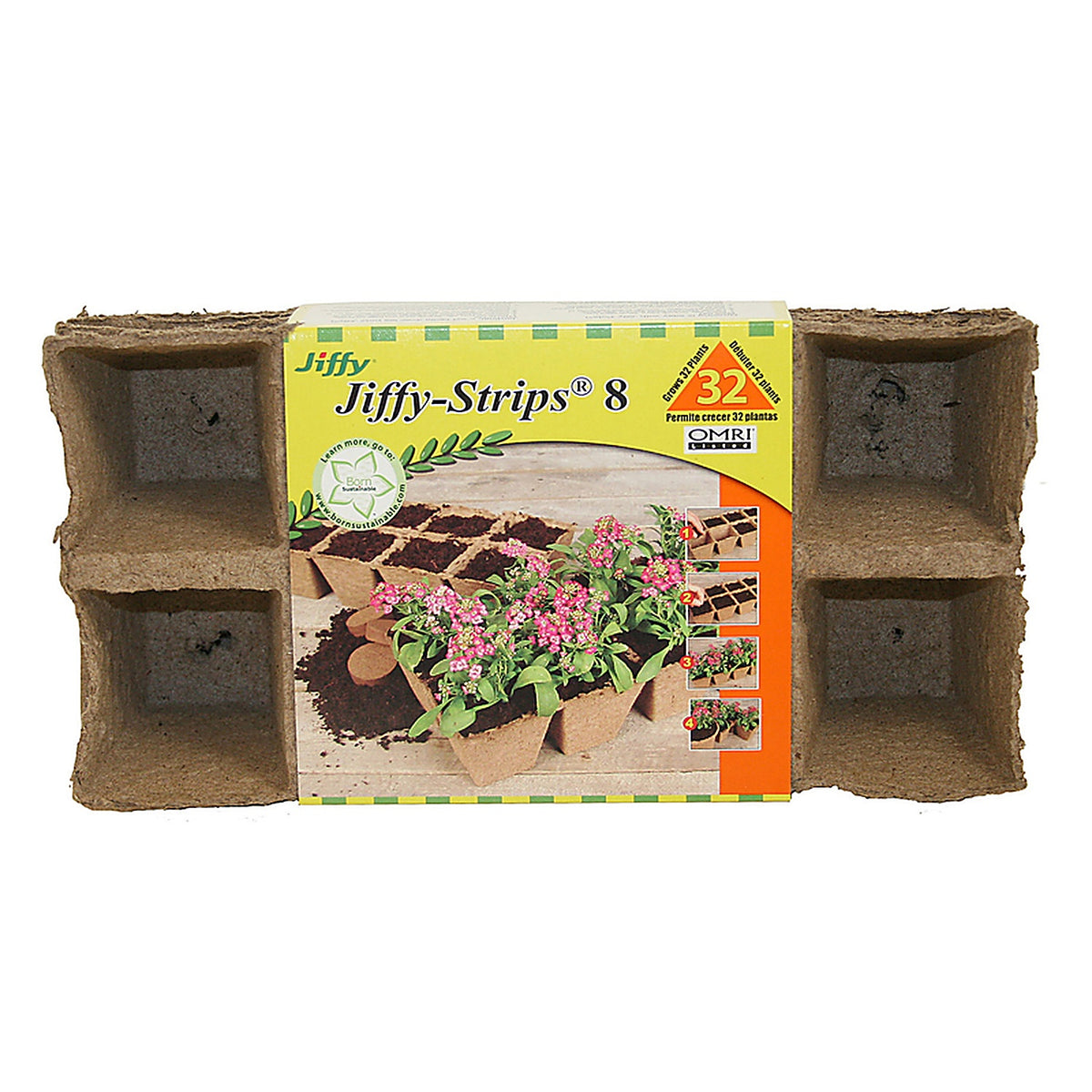 Jiffy - JS32 - 8 Cells 2 In. W X 2 In. L Seed Starting Peat Pot 1 Pack