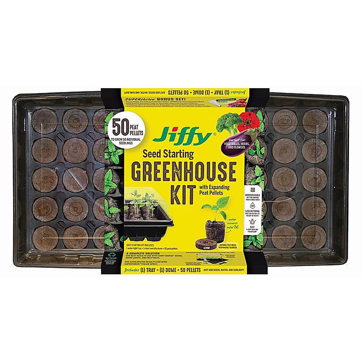 Jiffy - J450GS - 50 Cells 11 In. W X 22 In. L Seed Starting Kit 1 Pack