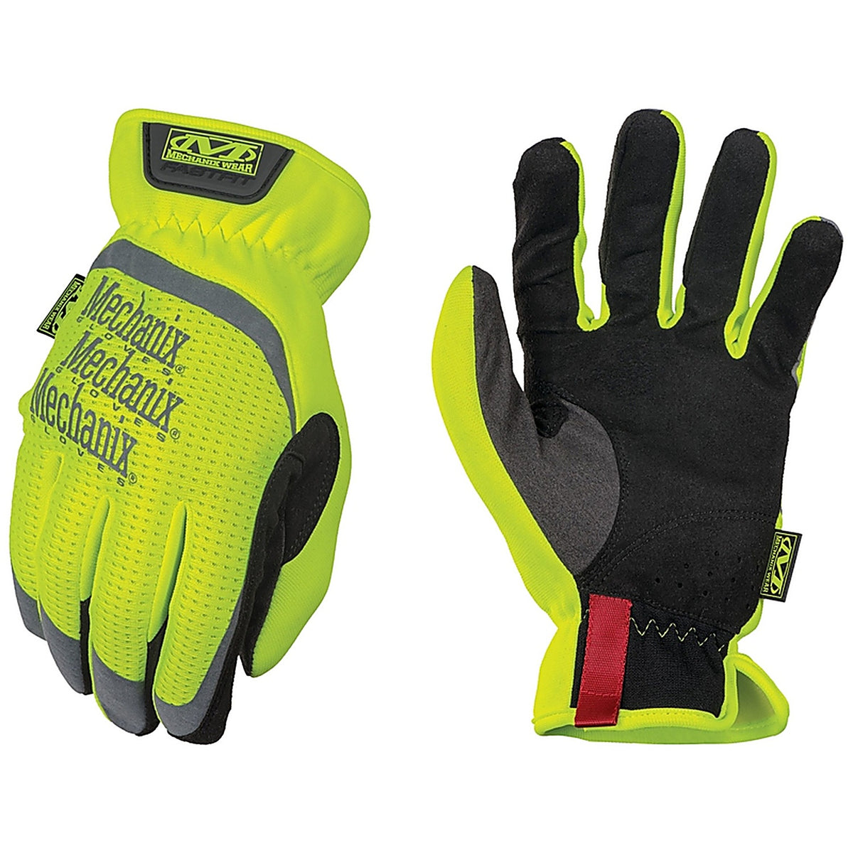 Mechanix Wear - SFF-91-010 - Fastfit Mens Full Finger Work Gloves Hi-Vis Yellow L 1 Pair