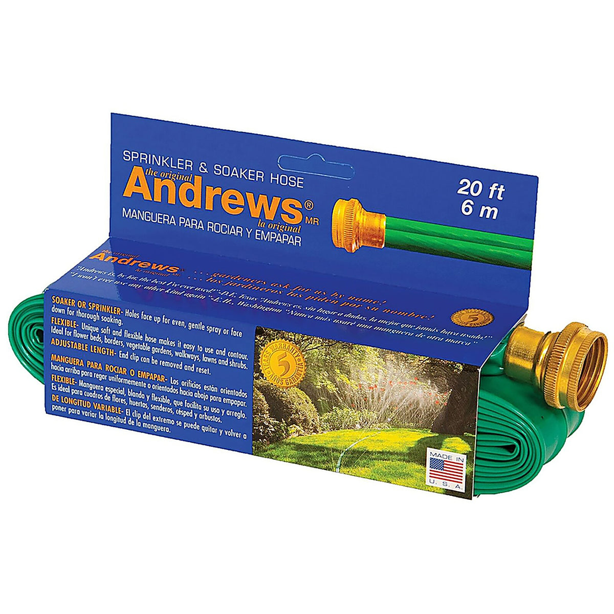 Andrews - 70-12350 - 20 Ft. L Medium Duty Sprinkler/Soaker Hose