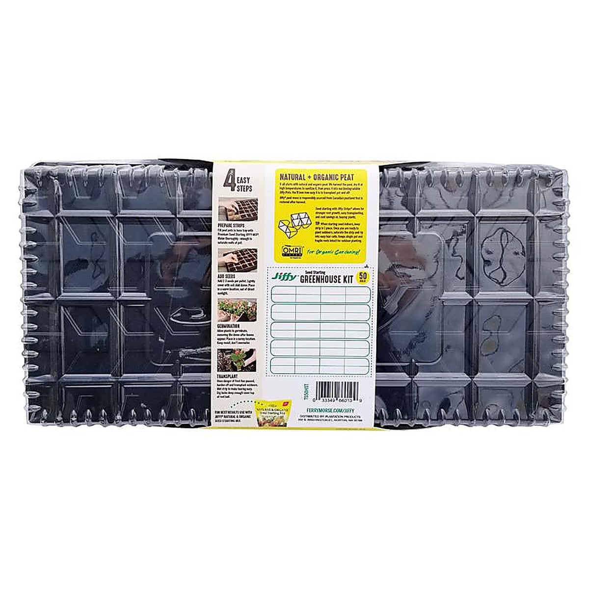 Jiffy - TS50HST-8 - 50 Cells 5.5 In. H X 11 In. W X 21 In. L Seed Starting Kit 1 Pack