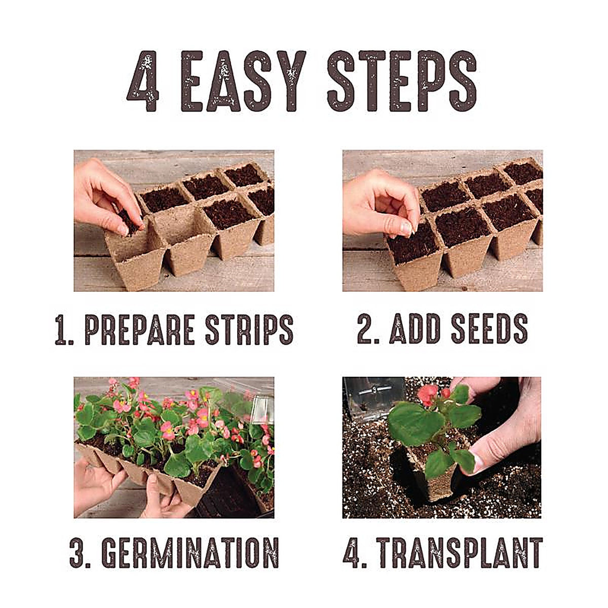 Jiffy - TS50HST-8 - 50 Cells 5.5 In. H X 11 In. W X 21 In. L Seed Starting Kit 1 Pack
