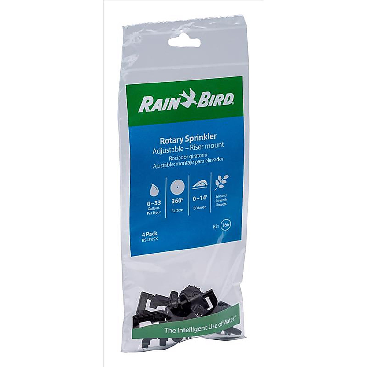 Rain Bird - RS4PKSX - Full-Circle Drip Irrigation Micro Sprinkler 26 GPH 4 Pack