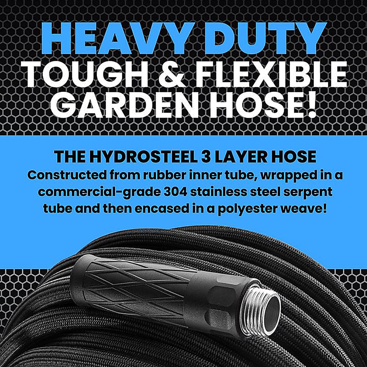 Hydrosteel - 8589 - 5/8 In. D X 50 Ft. L Heavy Duty Garden Hose