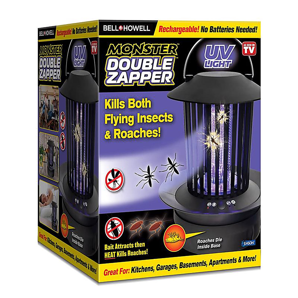 Bell & Howell - 7902 - Monster Indoor and Outdoor Insect and Mosquito Zapper 1200 Sq Ft 18 W