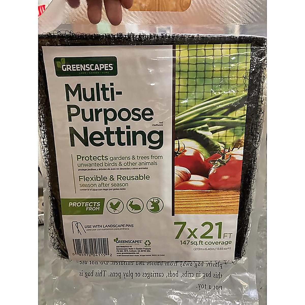 Greenscapes 46639 21 ft. L X 7 ft. W Garden Netting