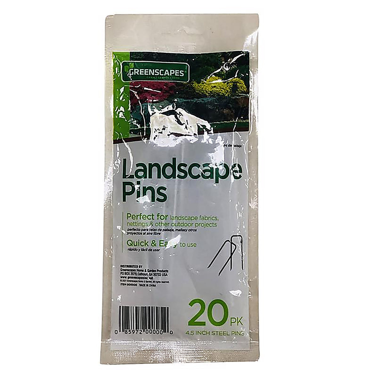 Greenscapes 85429 1 in. W X 4.5 in. L Steel Landscape Fabric Pins 20 pk