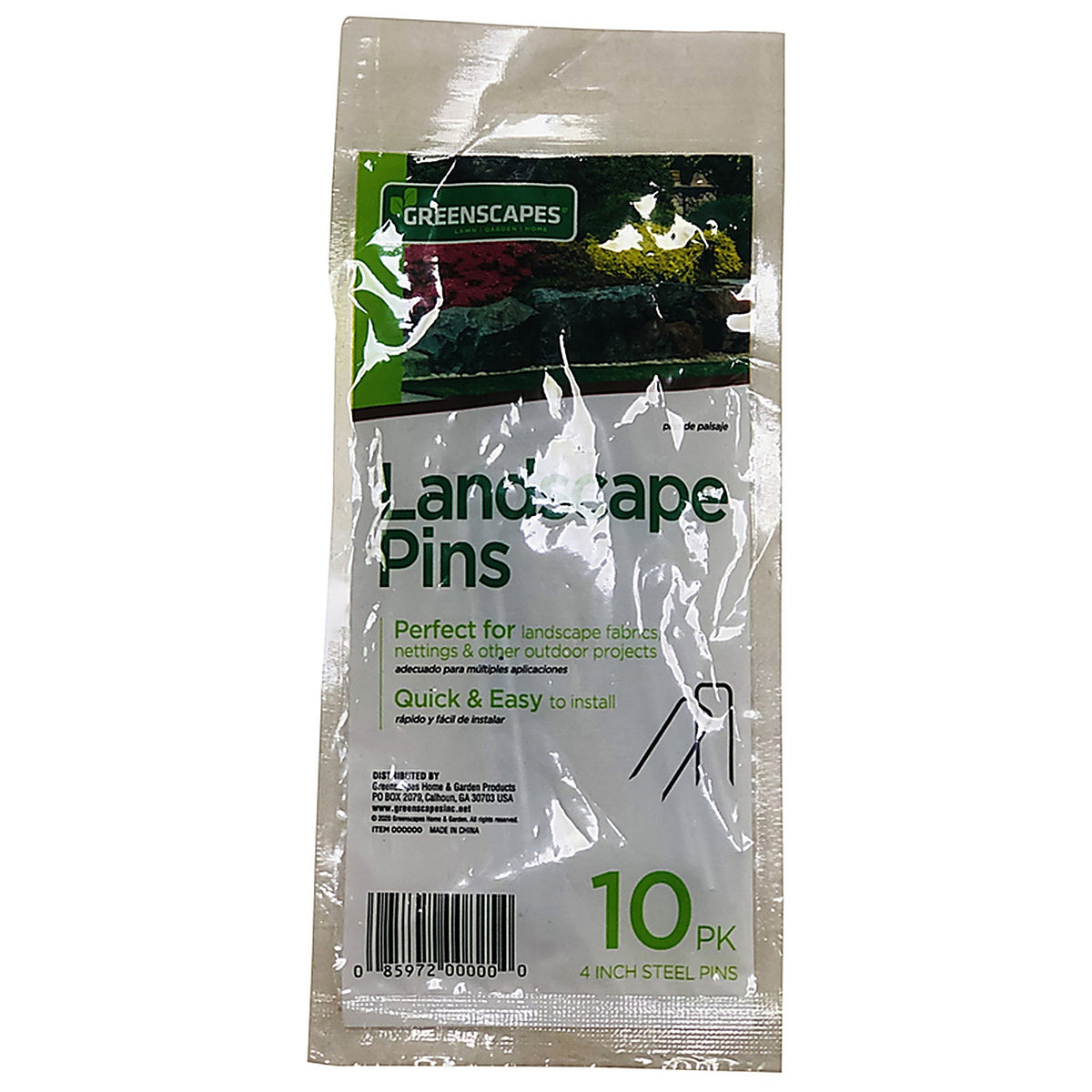 Greenscapes 85364 1 in. W X 4 in. L Steel Landscape Fabric Pins 10 pk