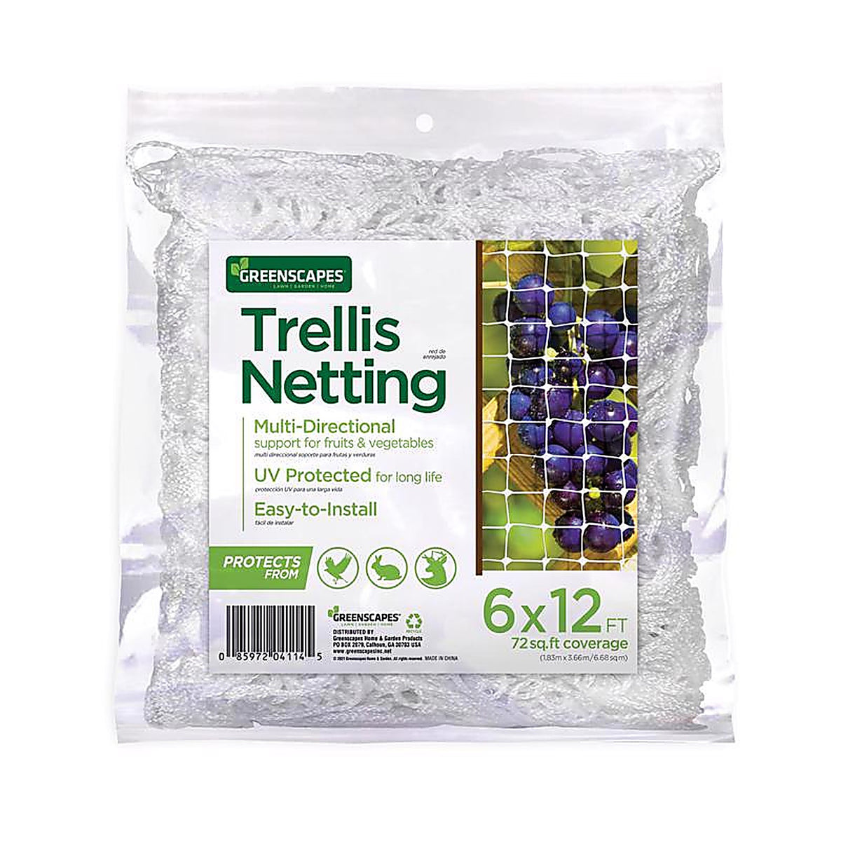 Greenscapes 46638 12 ft. L X 6 ft. W 1 pk Trellis Netting