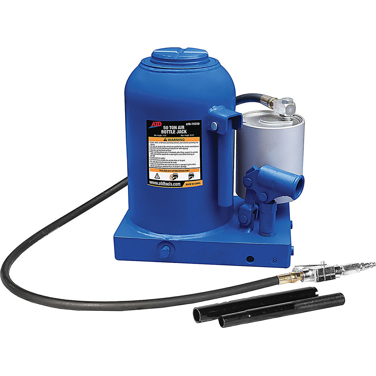 ATD - 70250 - 50 Ton Hydraulic Air-Actuated Bottle Jack
