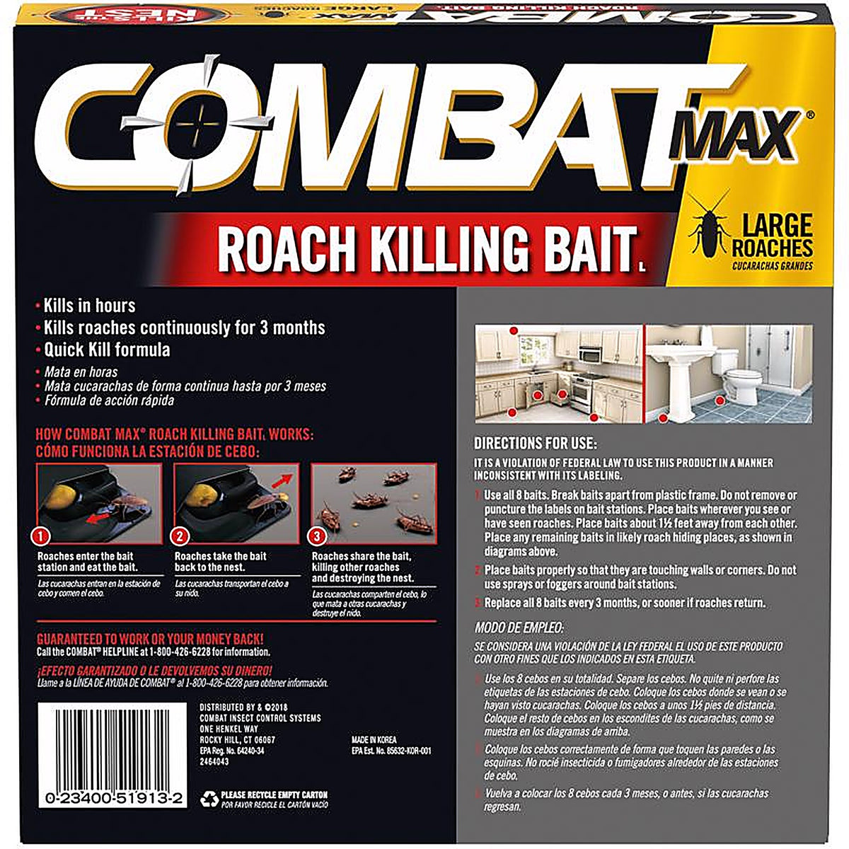 Combat - 51913 - Max Roach Bait Station 8 Pack