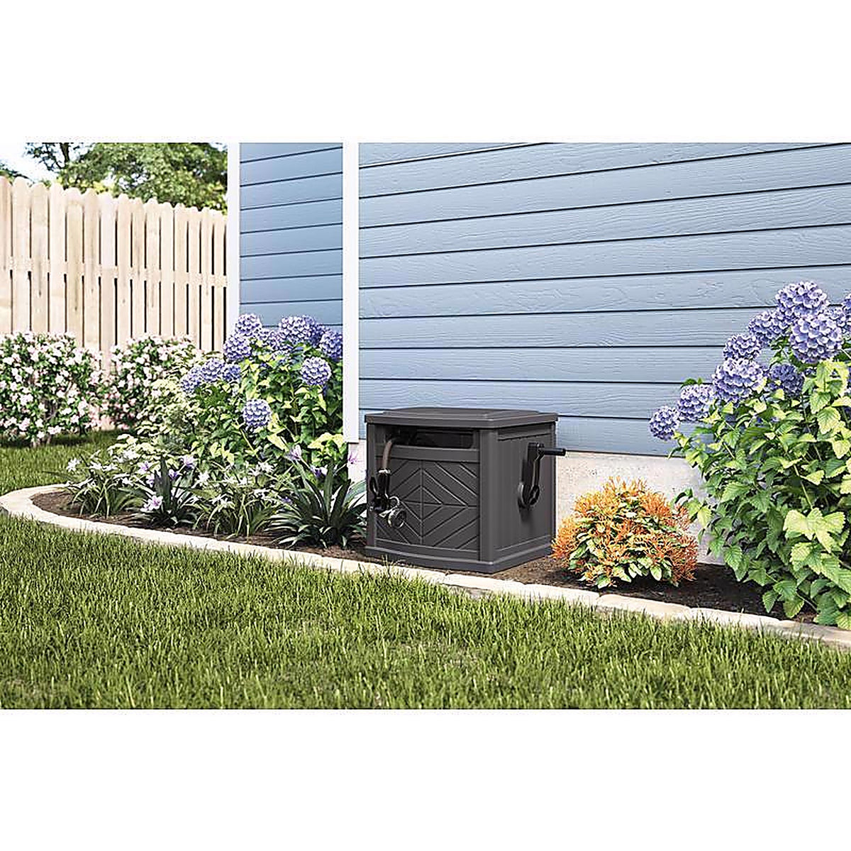 Suncast PDH150P 150 ft. Gray In Ground Hideaway Hose Reel