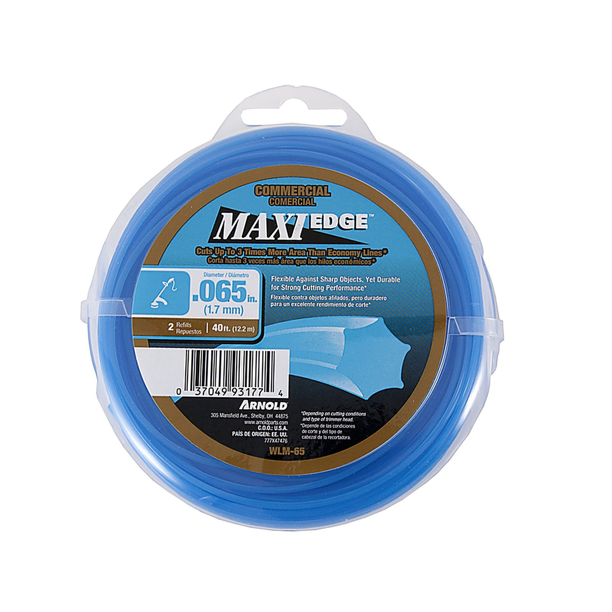 Arnold WLM-65 Maxi Edge Commercial Grade .065 in. D X 40 ft. L Trimmer Line