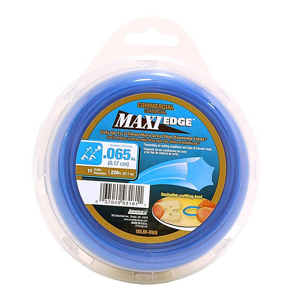Arnold WLM-H65 Maxi Edge Commercial Grade .065 in. D X 220 ft. L Trimmer Line