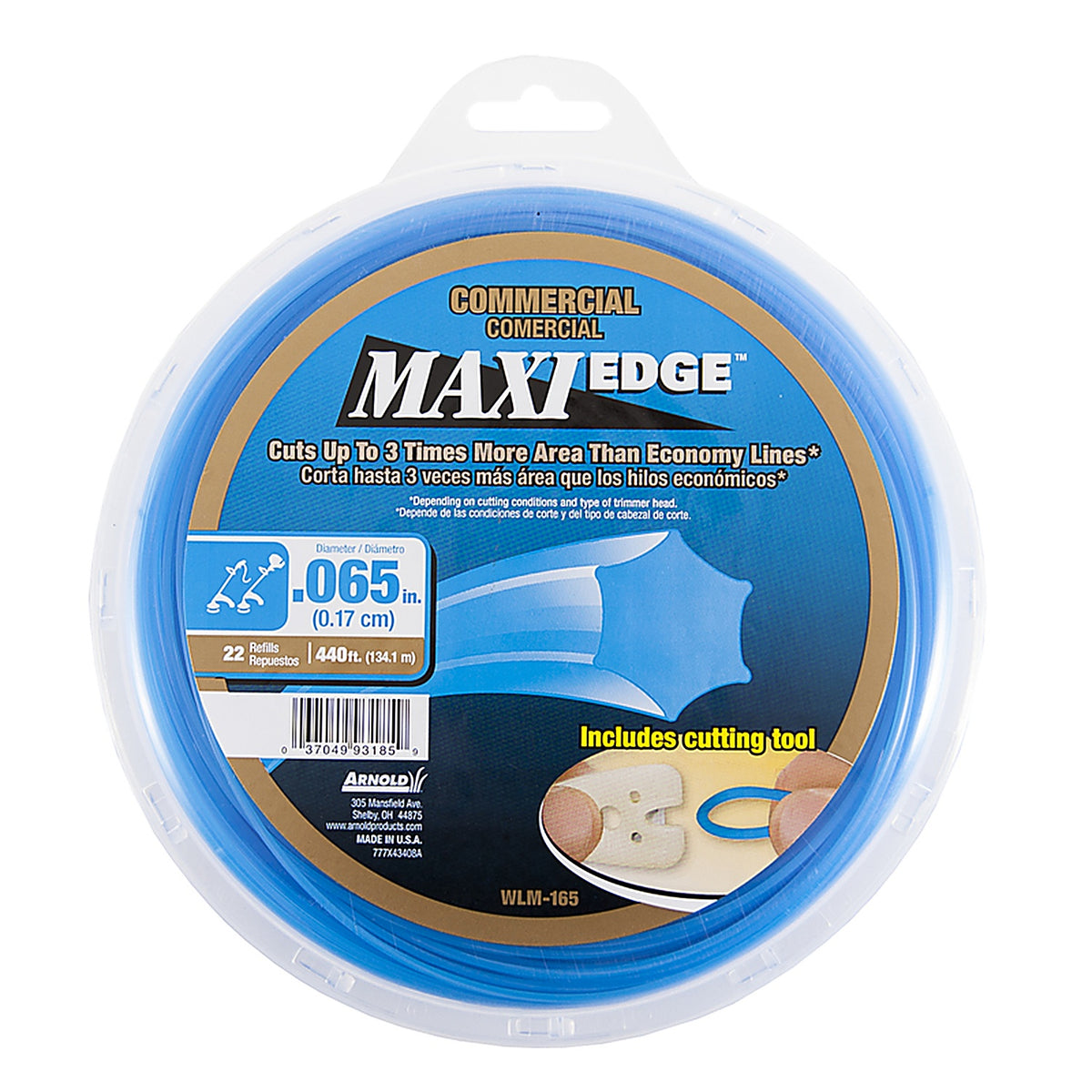 Arnold WLM-165 Maxi Edge Commercial Grade .065 in. D X 440 ft. L Trimmer Line