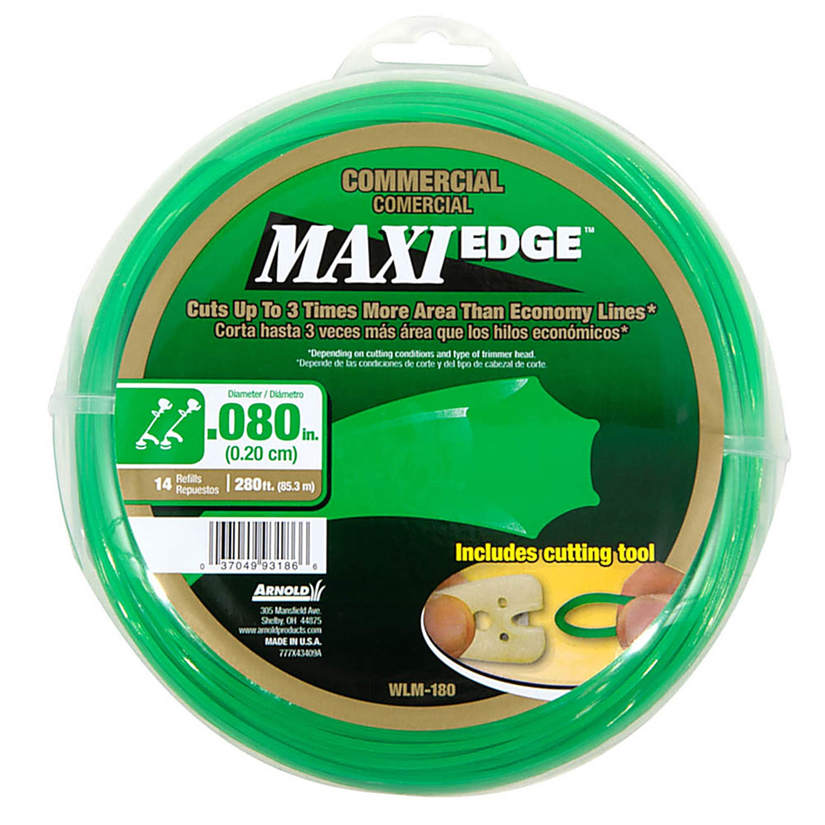 Arnold WLM-180 Maxi Edge Commercial Grade .080 in. D X 280 ft. L Trimmer Line