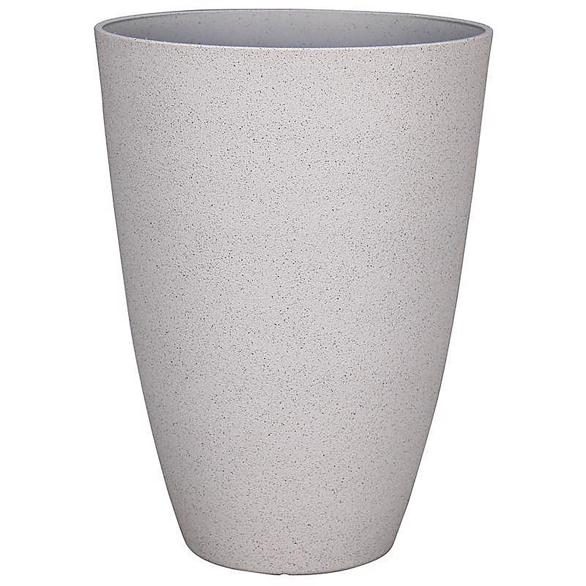 L&G Solutions - PVC2016SWI - L&g 21.9 In. H X 16 In. D Polyresin Speckle Tall Planter White