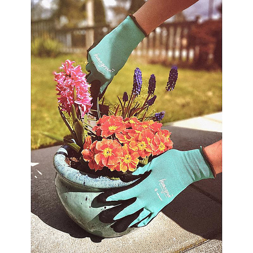 Watson Gloves - 329-L - Homegrown L Nylon Jade Green Gardening Gloves