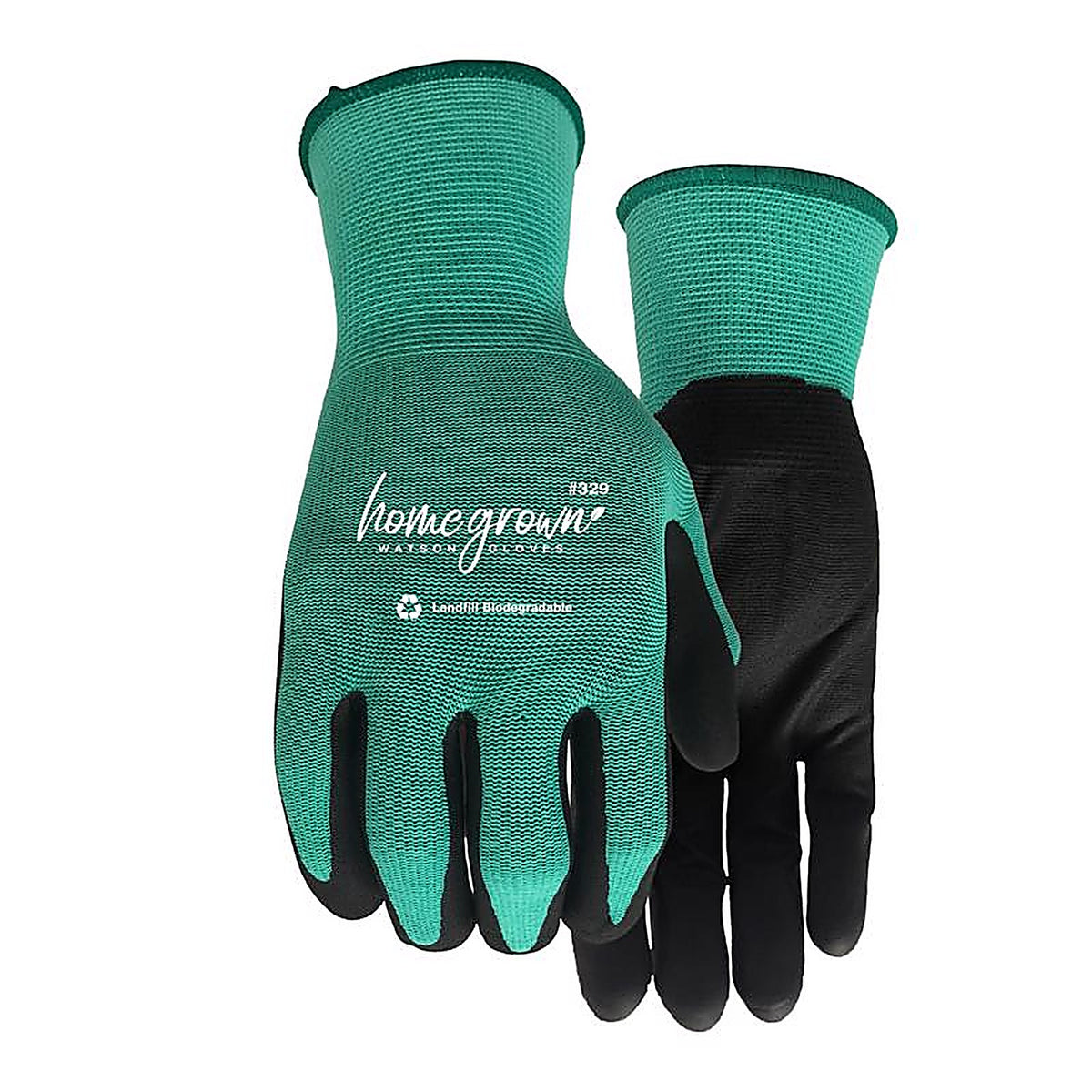 Watson Gloves - 329-M - Homegrown M Nylon Jade Green Gardening Gloves