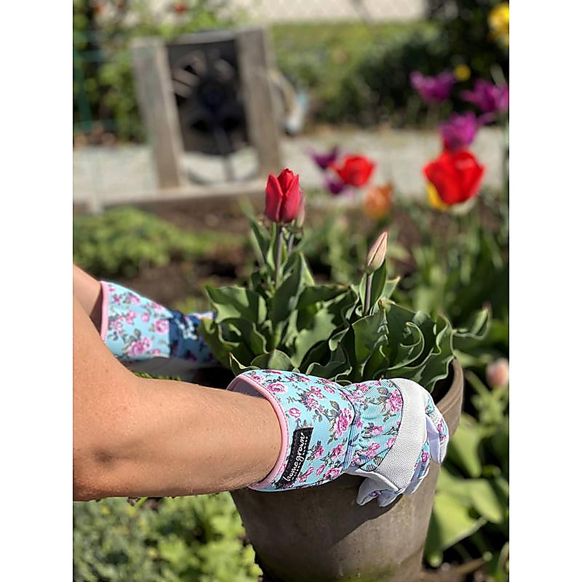 Watson Gloves - 197-M - Homegrown M Polyester/Spandex You Grow Girl Mulitcolored Gardening Gloves