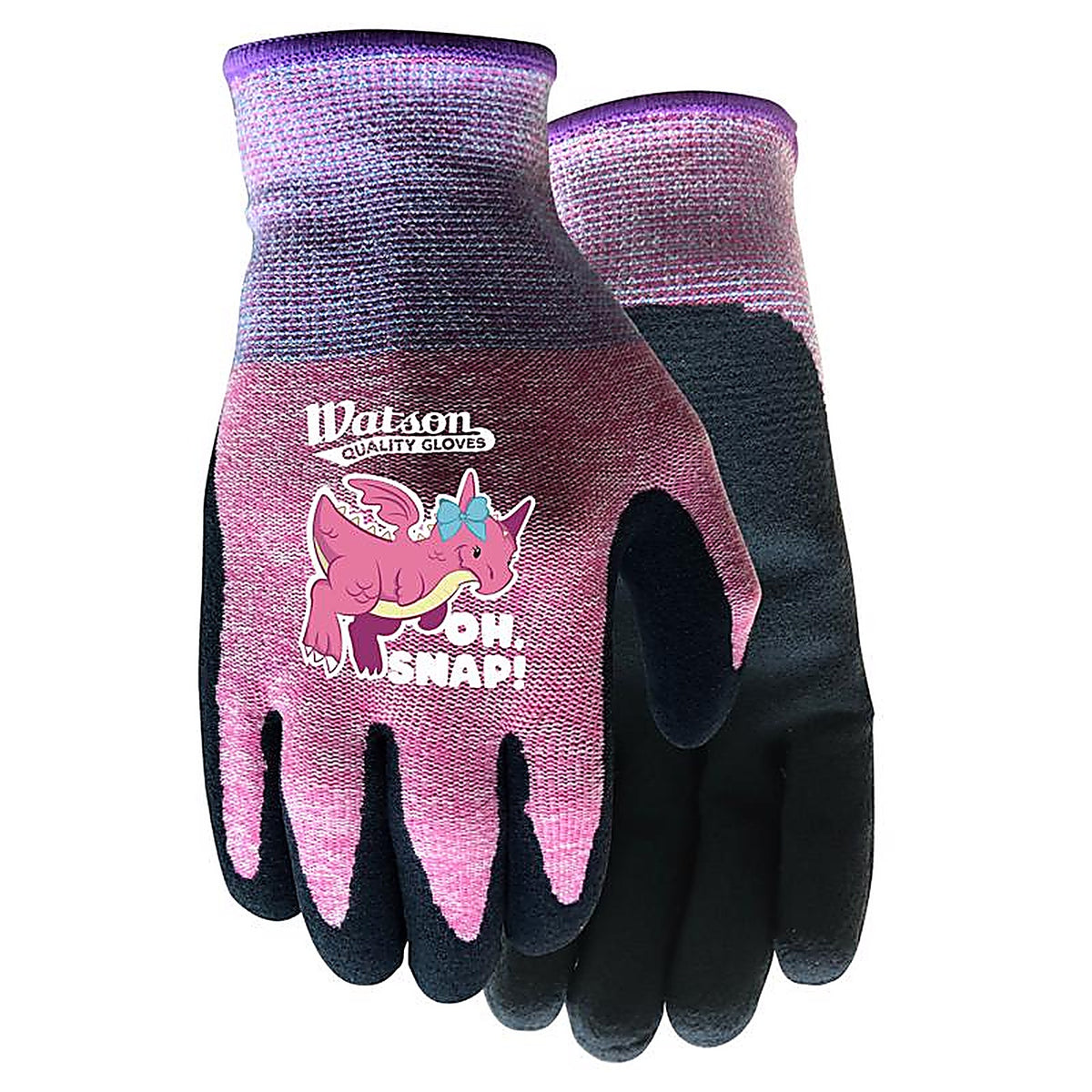 Watson Gloves - 6171-XS - Homegrown XS Polyester Knit Oh, Snap! Pink Gardening Gloves