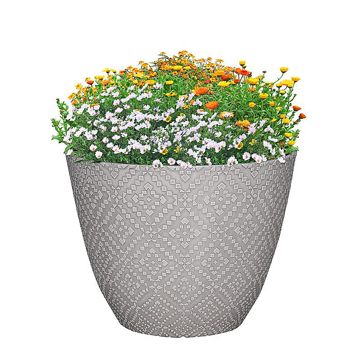 L&G Solutions - PVGW615TWI - L&g 15 In. D Polyresin Dylan Planter Cream