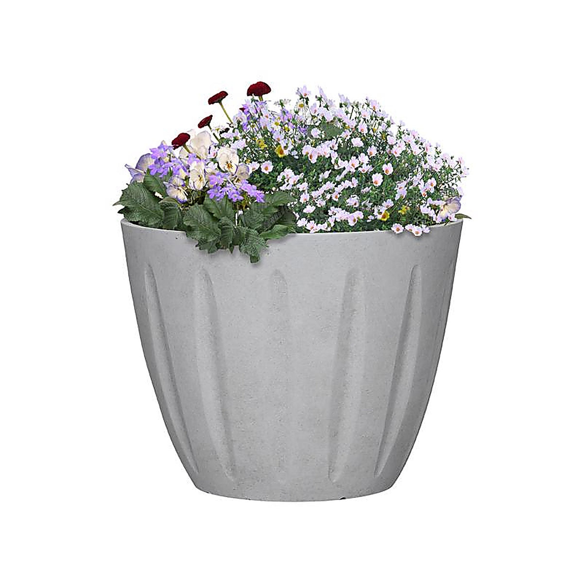 L&G Solutions - PVI8012TWI - L&g 10 In. H X 12 In. D Polyresin Spritzer Planter Stone