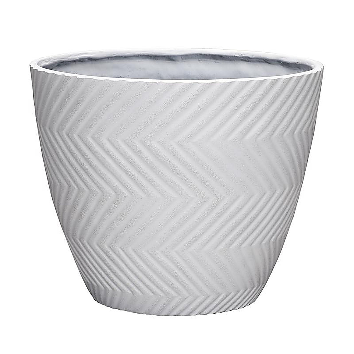 L&G Solutions - PVI7916TWI - L&g 13 In. H X 16 In. D Polyresin Yuma Planter White