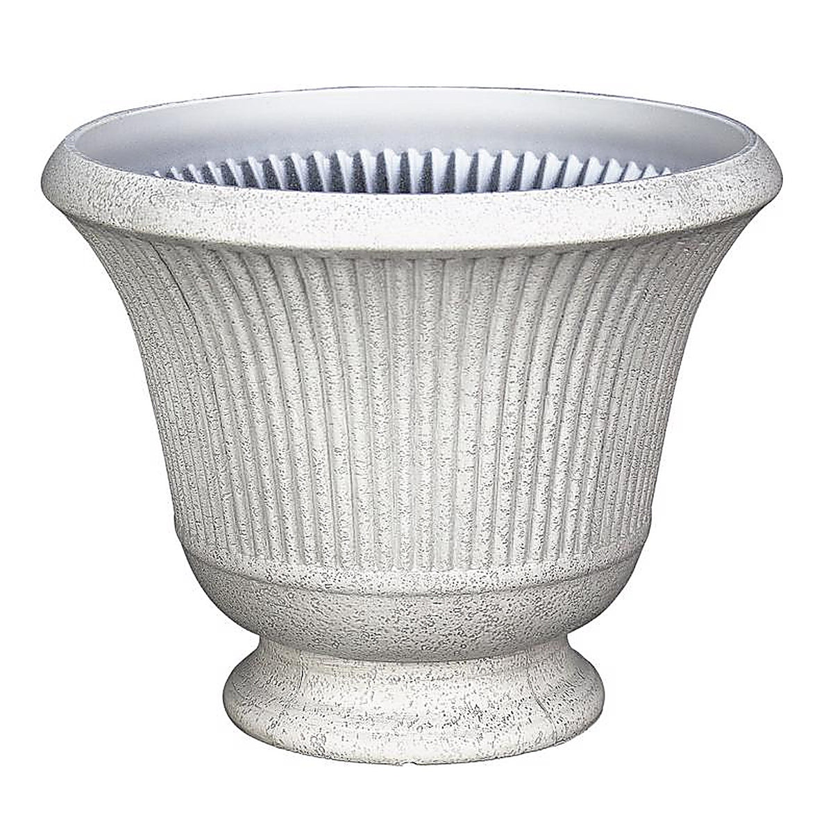 L&G Solutions - PVE8016TSI - L&g 12.9 In. H X 16 In. D Polyresin Pedestal Urn Planter Stone