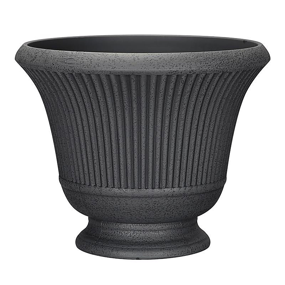 L&G Solutions - PVE8016TKI - L&g 12.9 In. H X 16 In. D Polyresin Pedestal Urn Planter Charcoal