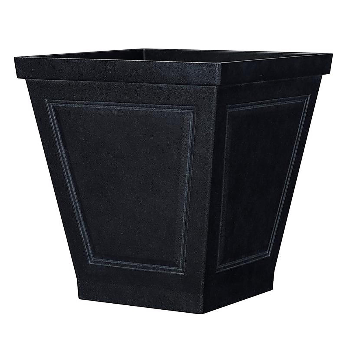 L&G Solutions - PVE5516TCI - L&g 16.7 In. H X 16 In. W X 16 In. D Polyresin New England Planter Black