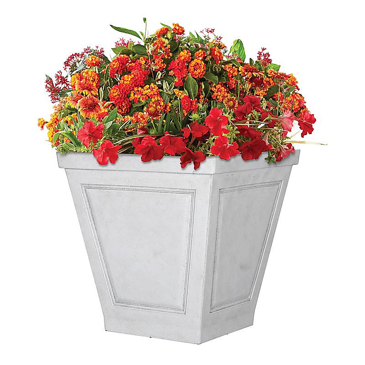 L&G Solutions - PVE5516TWI - L&g 16.7 In. H X 16 In. D Polyresin New England Planter White
