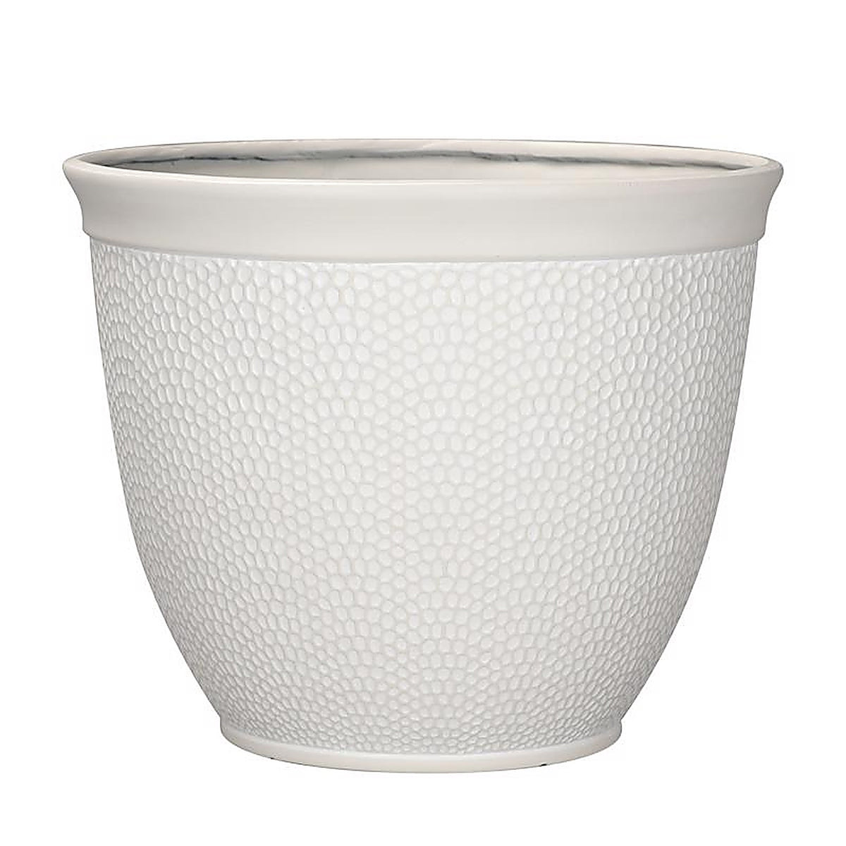 L&G Solutions - PVI4616TWI - L&g 13 In. H X 16 In. D Polyresin Shea Planter White