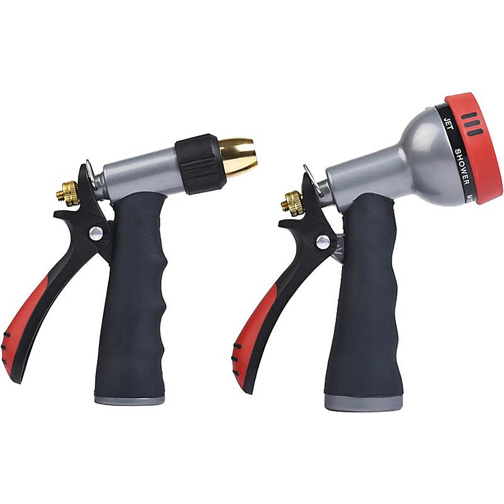 Home Plus - AT150151A - 7 Pattern Adjustable Multi-Pattern Metal Hose Nozzle Set