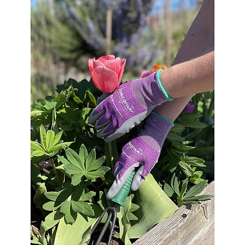 Watson Gloves - 375-S - Home Grown S Polyester Karma Purple Dipped Gloves