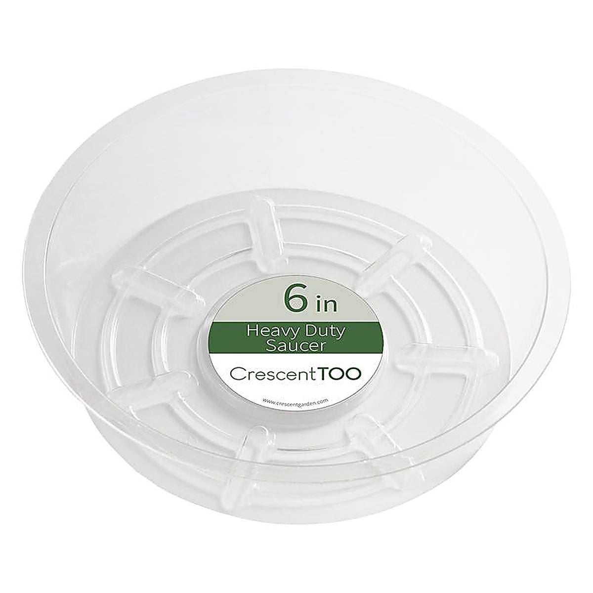Crescent Garden - BVH060S00C - 1.5 In. H X 6 In. D Plastic Plant Saucer Clear