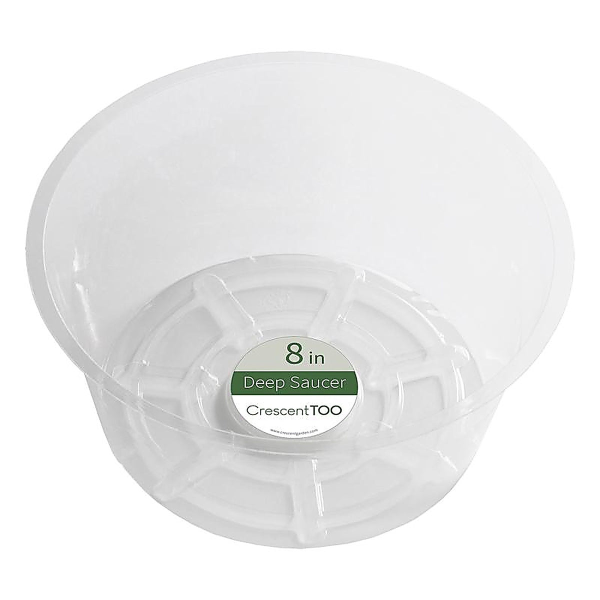 Crescent Garden - BV080D00C - 3.7 In. H X 8 In. D Plastic Plant Saucer Clear