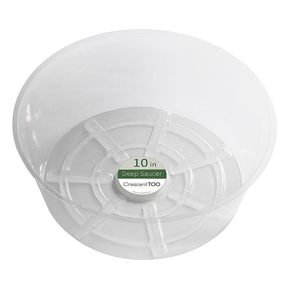Crescent Garden - BV100D00C - 3.7 In. H X 10 In. D Plastic Plant Saucer Clear