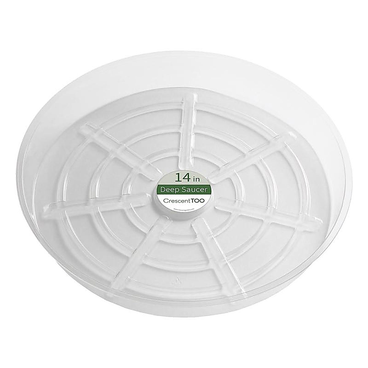 Crescent Garden - BV140D00C - 4.7 In. H X 14 In. D Plastic Plant Saucer Clear