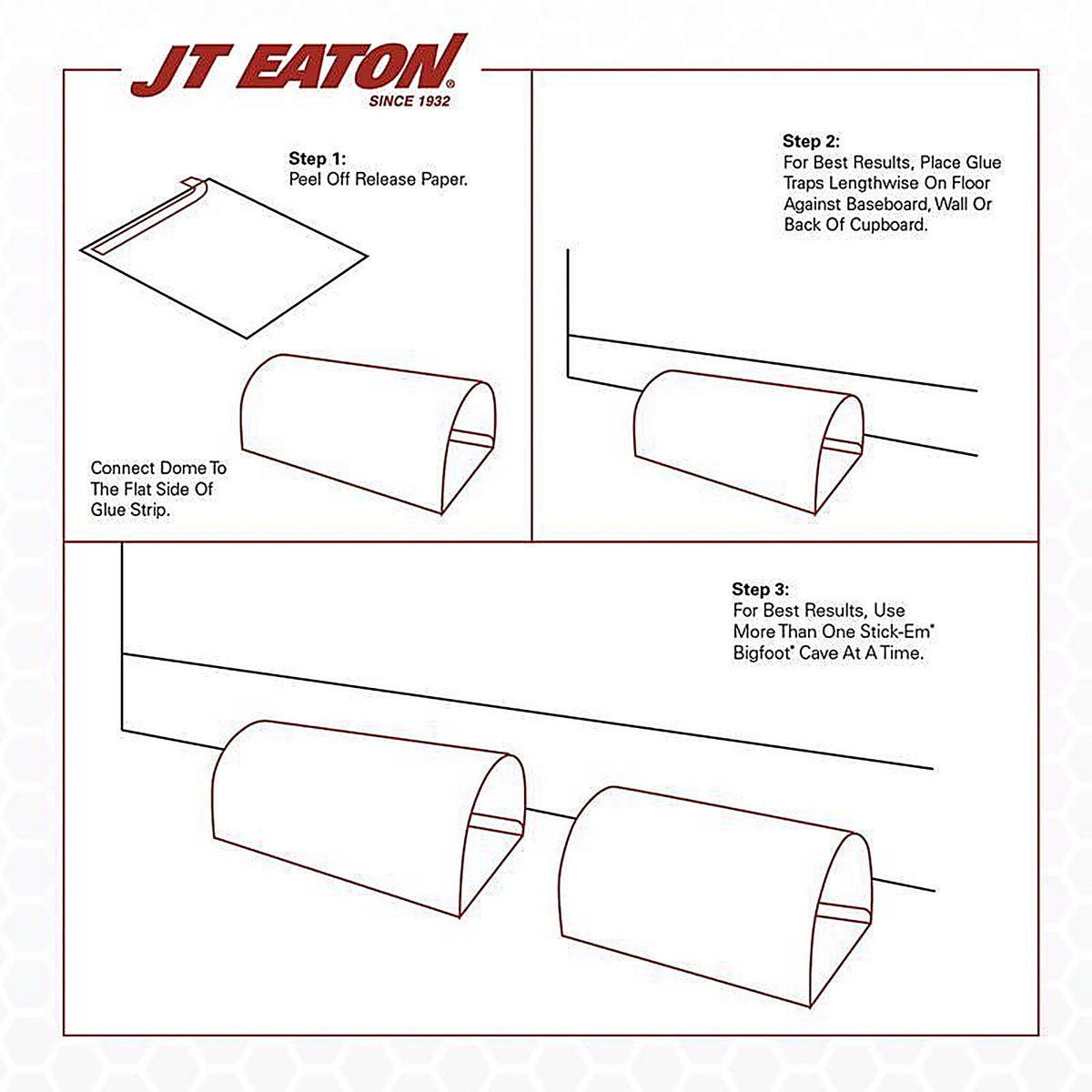 JT Eaton - 188-4P - Stick-Em Pro Series Bigfoot Extra Large Glue Board Trap for Insects/Rodents/Snakes 4 Pack