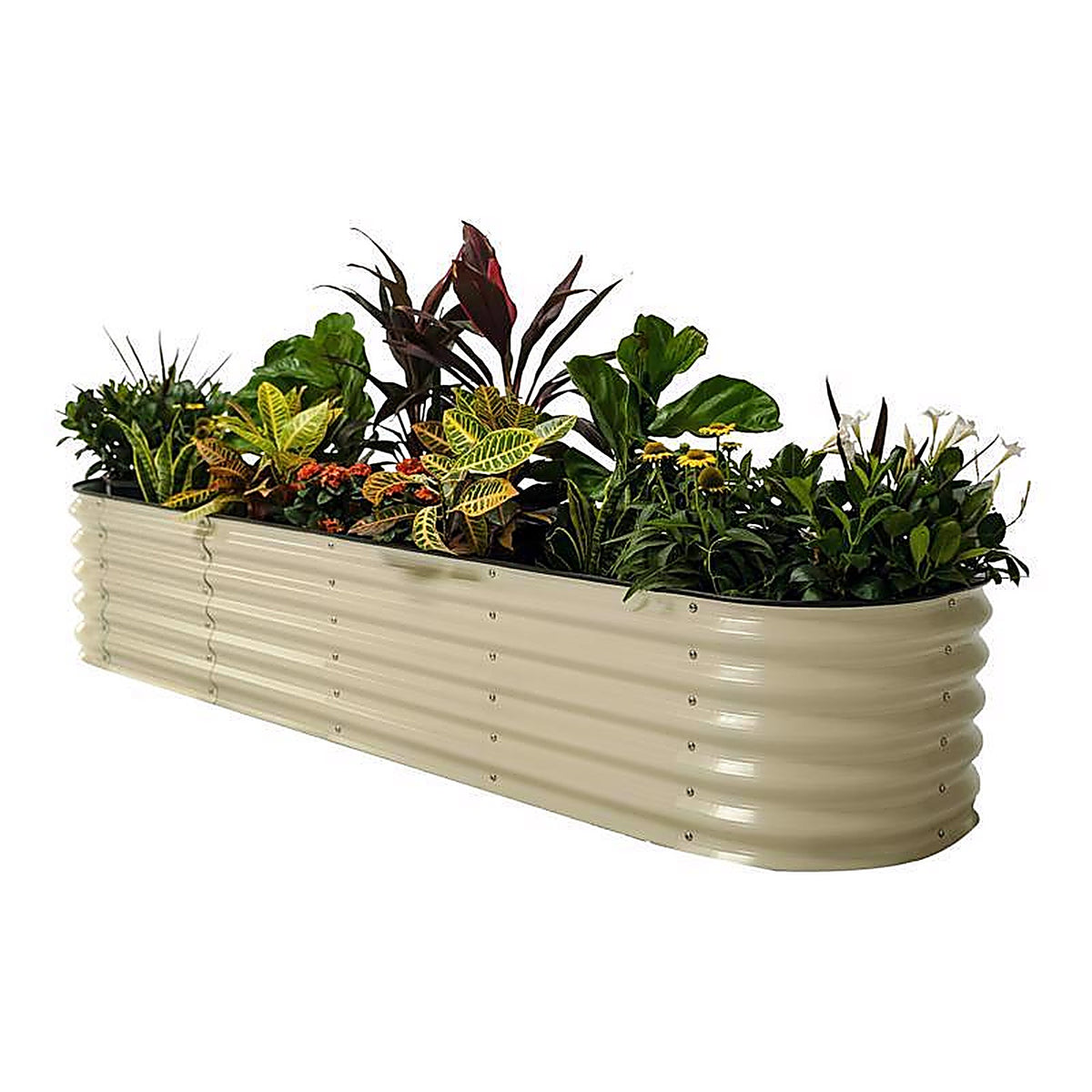Vego Garden - VB9N117W - 17 In. H Metal 9 in 1 Raised Garden Bed Pearl White