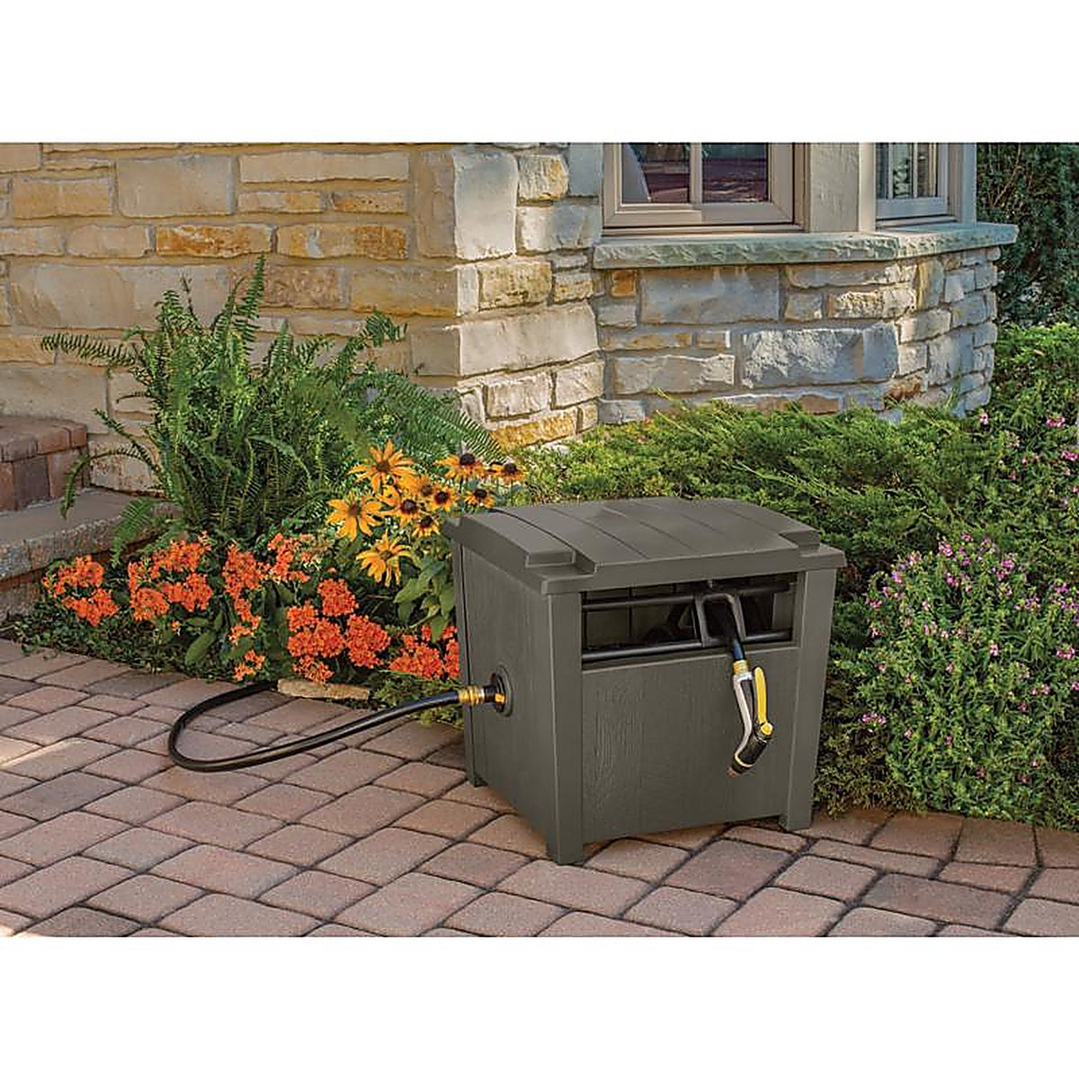 Suncast - CPLFHH112 - Slide Trak 175 Ft. Brown Retractable Free Standing Hideaway Hose Reel