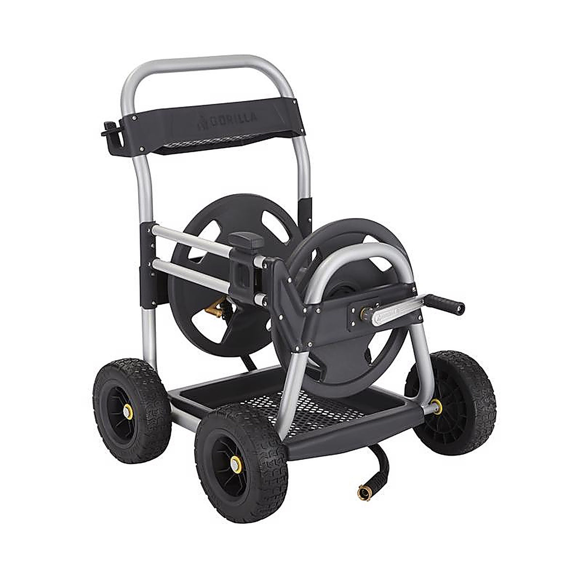 Gorilla - GRC-250G - 250 Ft. Black/Gray Wheeled Hose Reel Cart