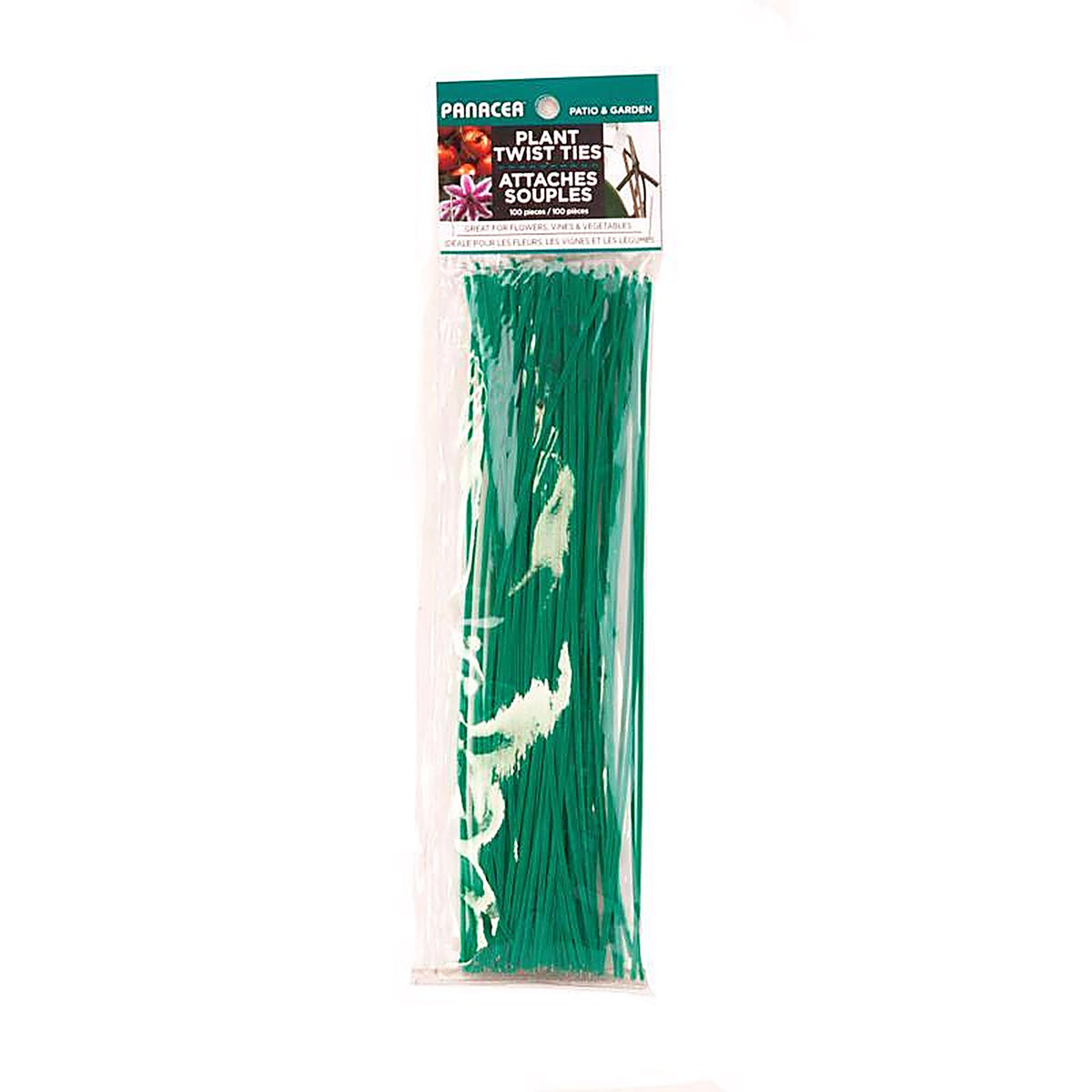 Panacea - 86844 - 8 In. H X 2.8 In. W X 0.5 In. D Green Coated Wire Plant Support Twist Tie