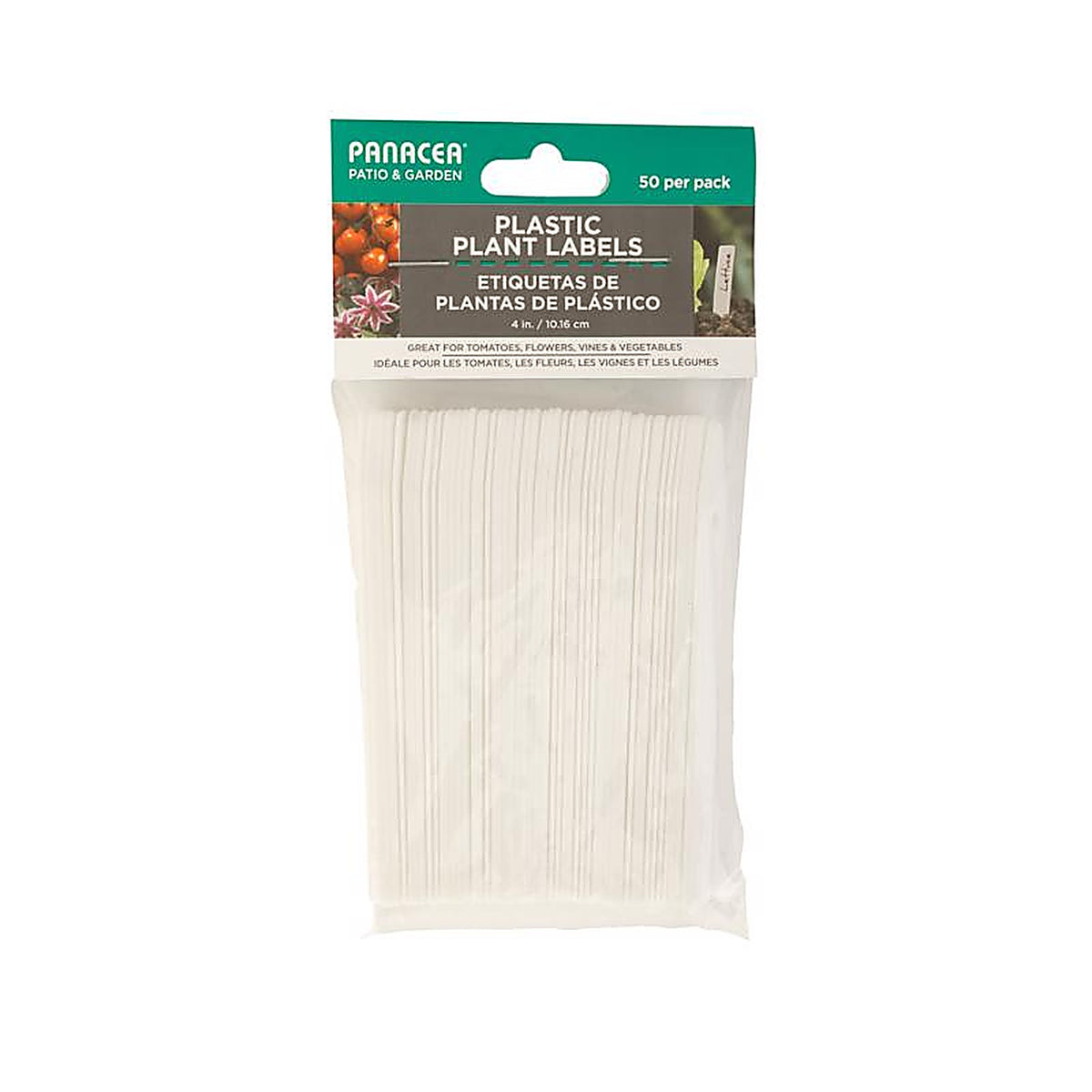 Panacea - 86858 - 4 In. H X 3.63 In. W X 0.5 In. D White Plastic Plant Label