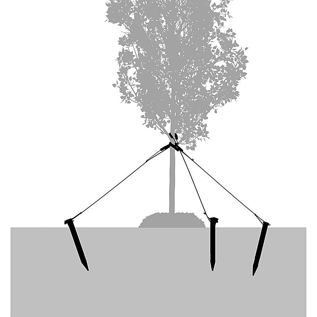 Panacea - 84140 - 9 In. H Black Plastic Tree Stake Kit