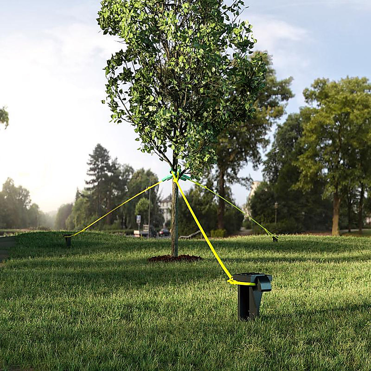 Panacea - 84140 - 9 In. H Black Plastic Tree Stake Kit