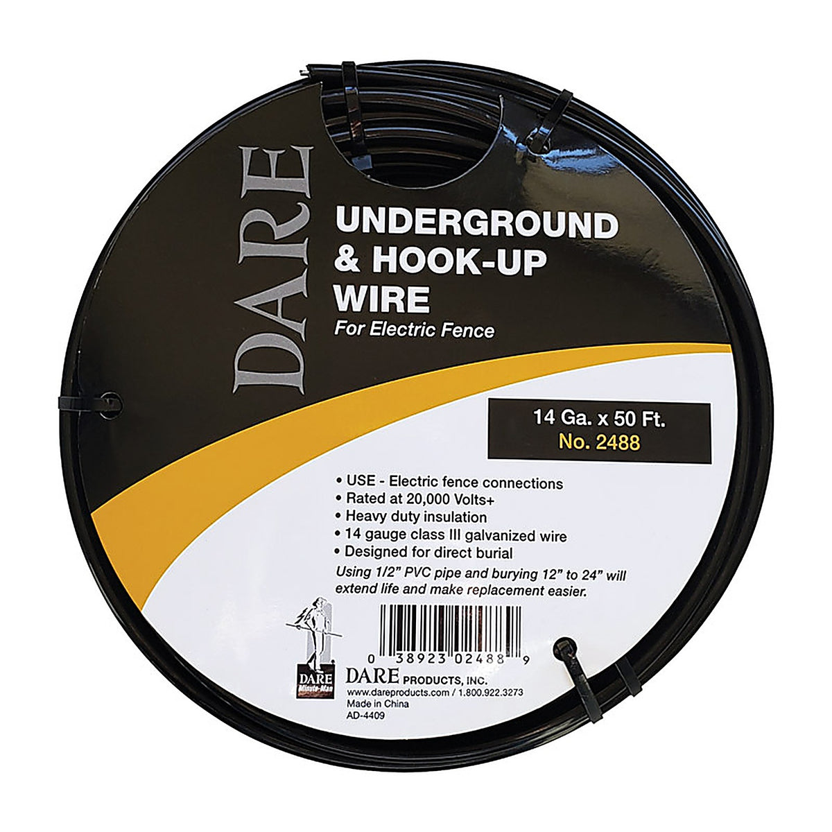 Dare - 2488 - 2000 V Underground and Hook-Up Wire Black