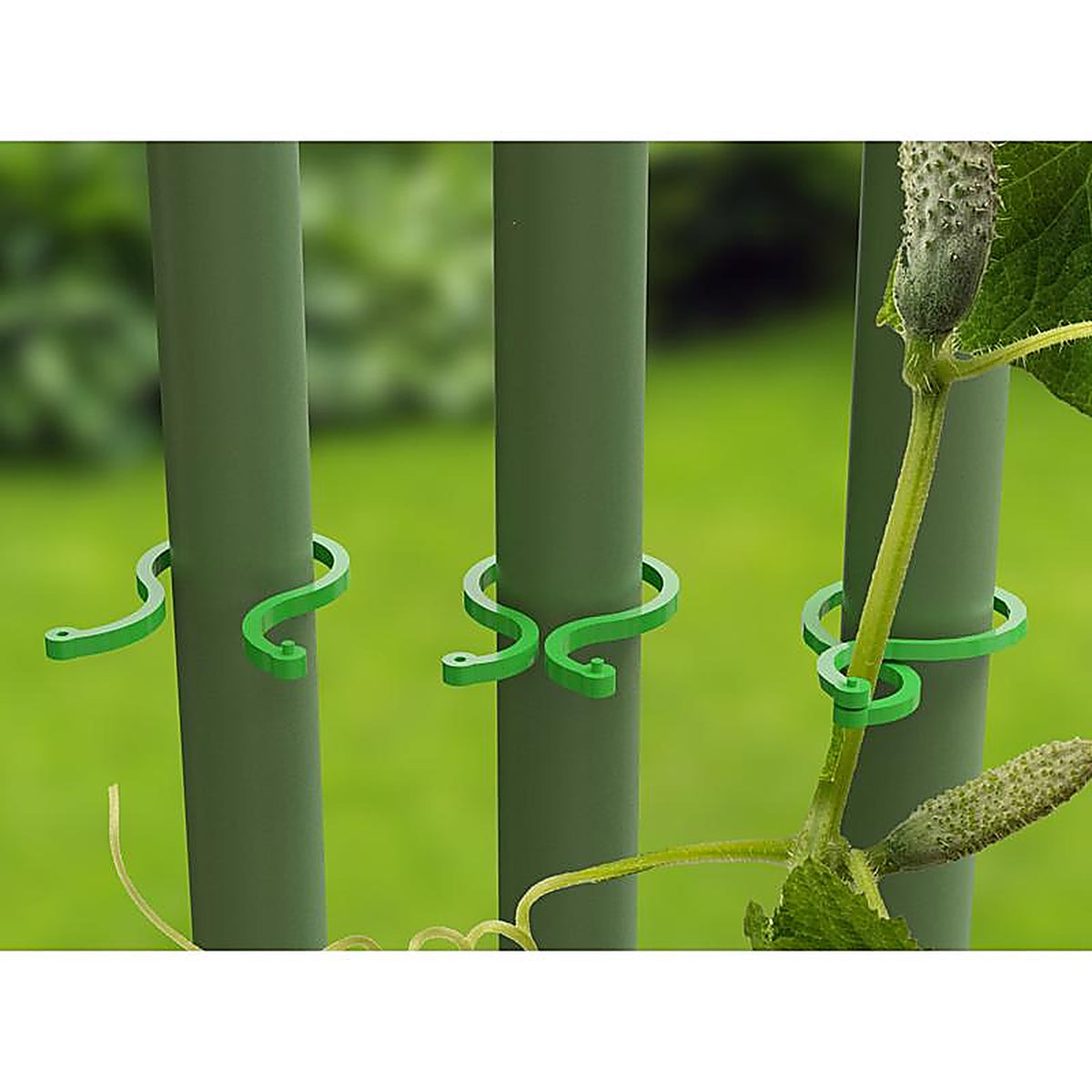 Panacea - 89965 - 8.07 In. H Green Plastic Plant Locks
